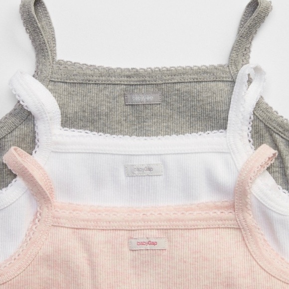 Baby Gap 6-12M Picot Trim Ribbed Bodysuit Bundle - Picture 1 of 8